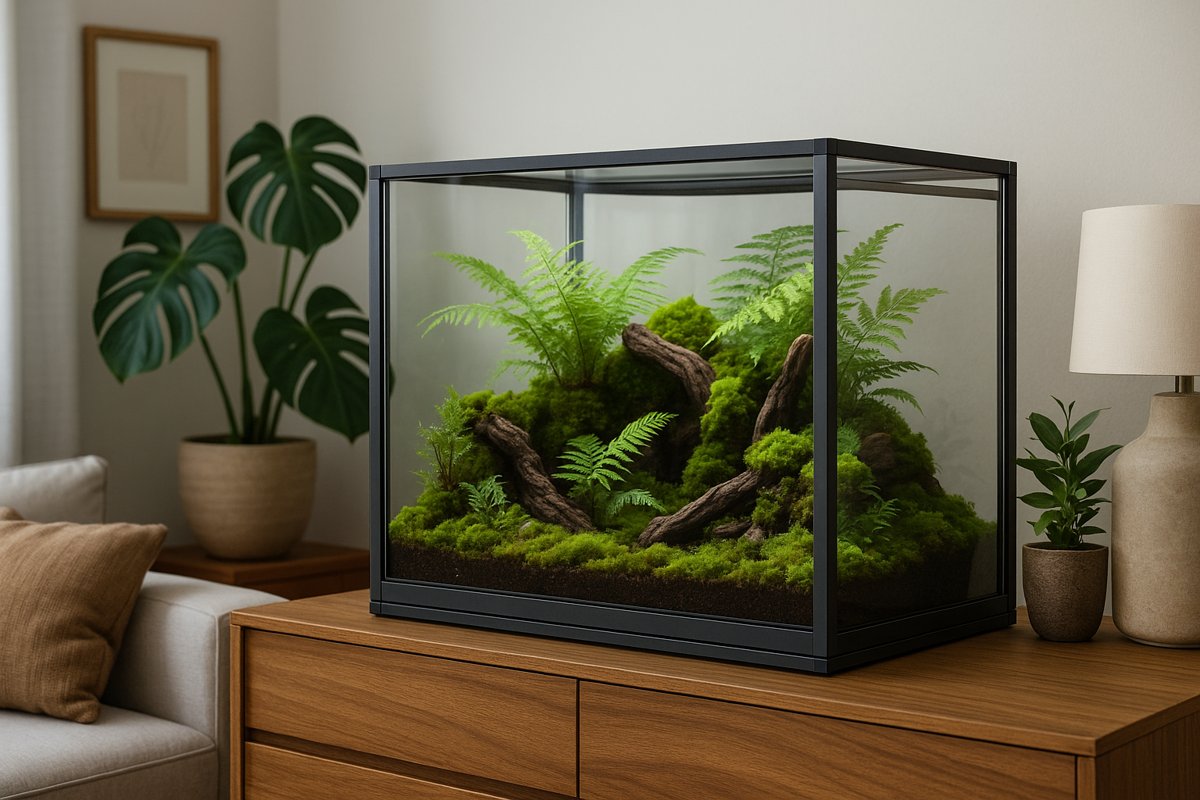 Terárium jako stylový prvek: zelený mikrosvět uprostřed obýváku Terárium jako stylový prvek: zelený mikrosvět uprostřed obýváku